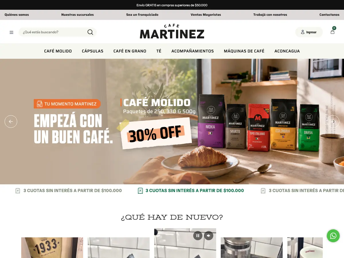 Café Martínez's website