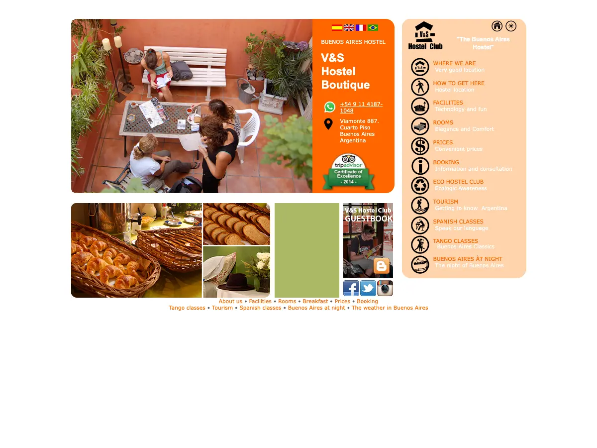 V&S Hostel Boutique's website