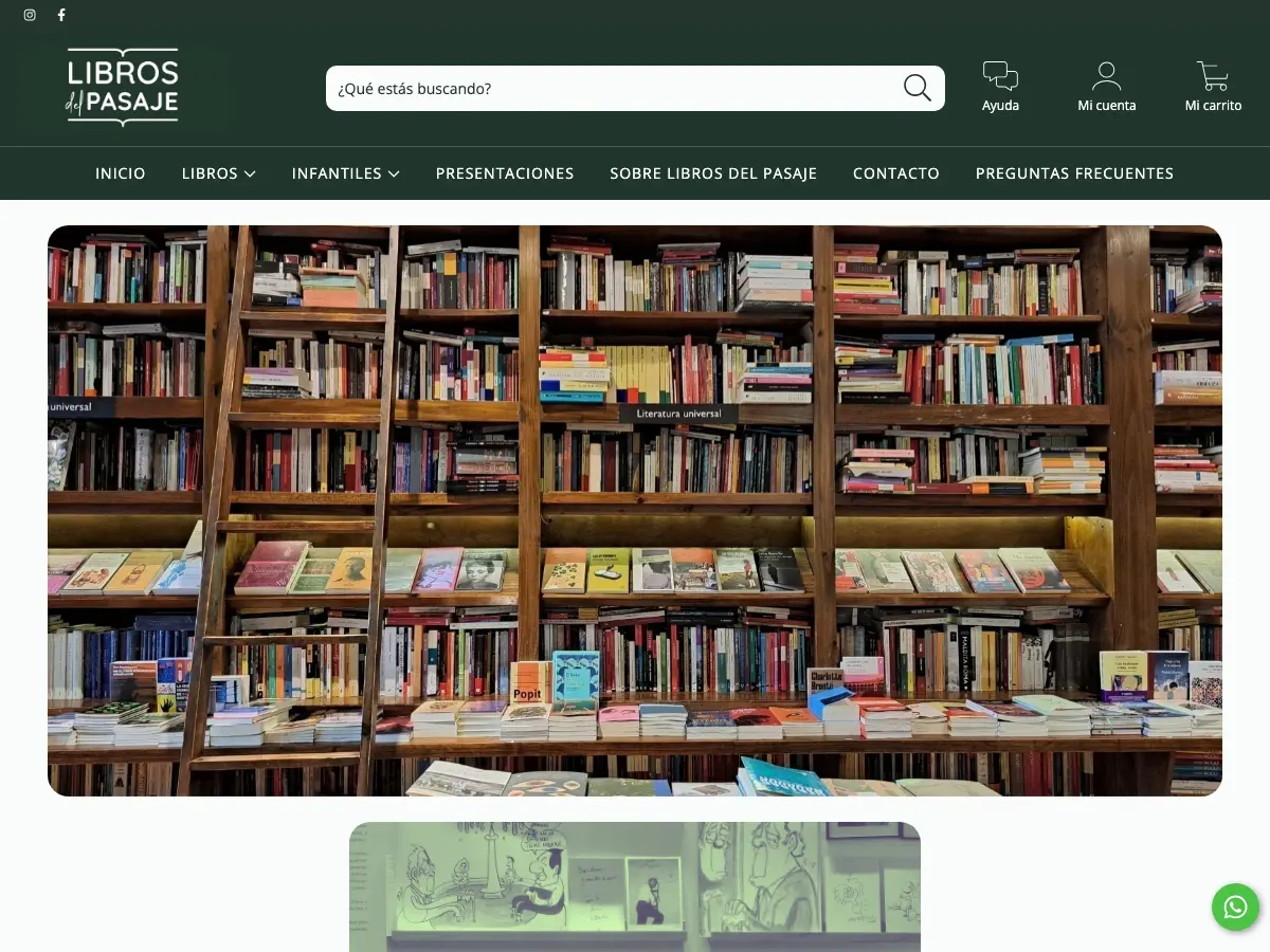Libros del Pasaje's website