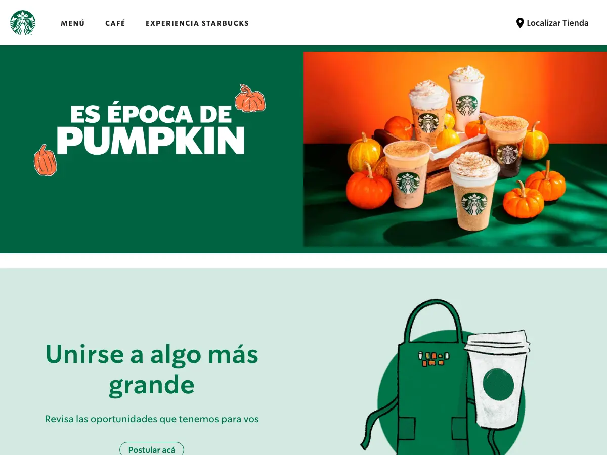 Starbucks's website