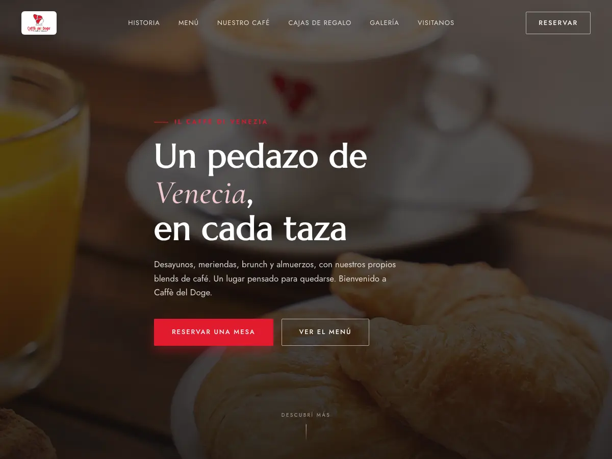 Caffé del Doge's website