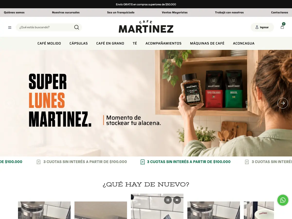 Café Martínez's website