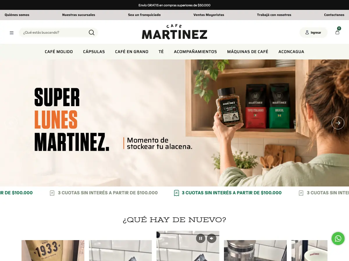 Café Martínez's website