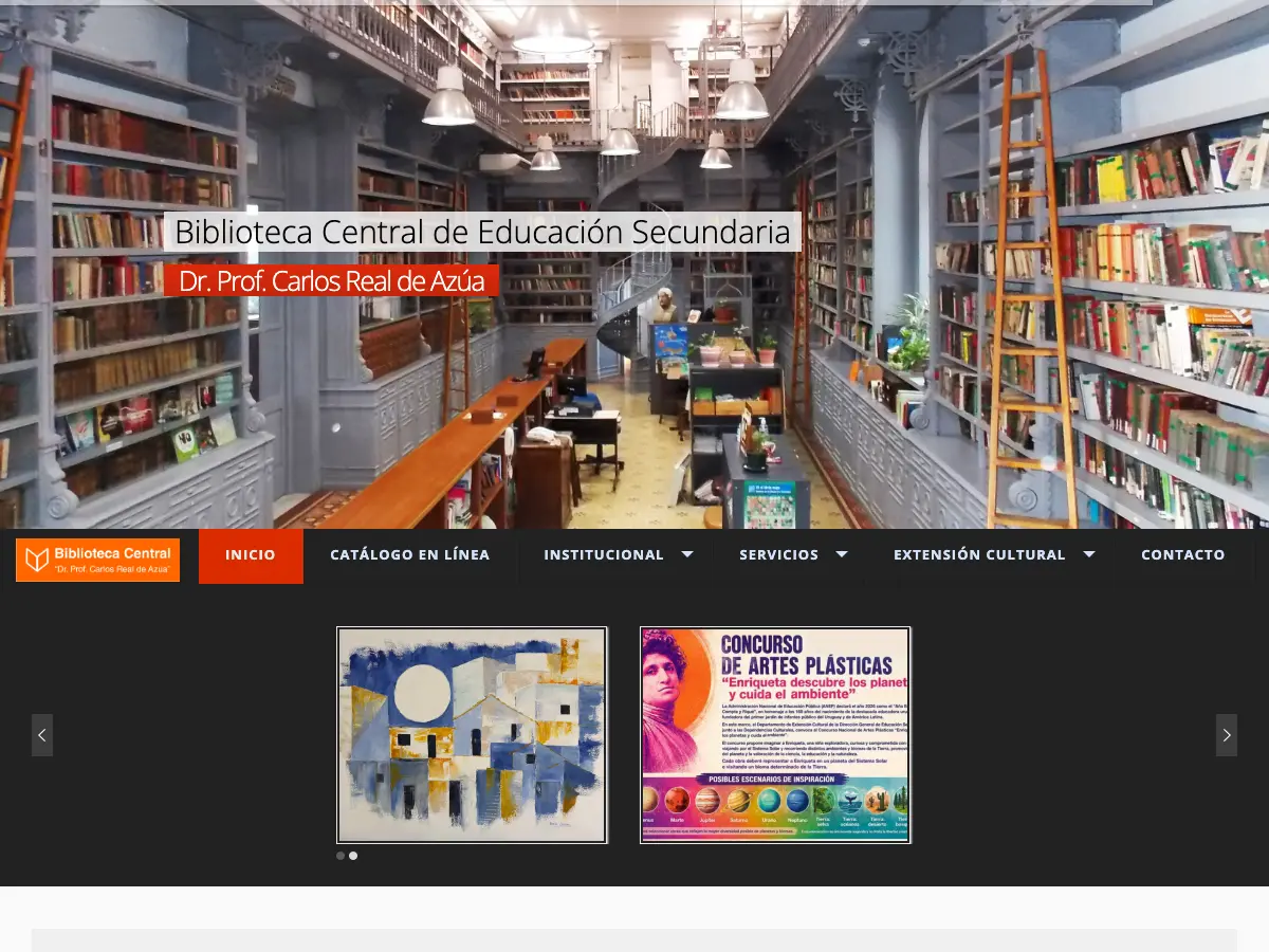 Biblioteca Central de Educación Secundaria's website