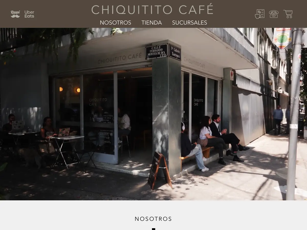 Chiquitito Café's website