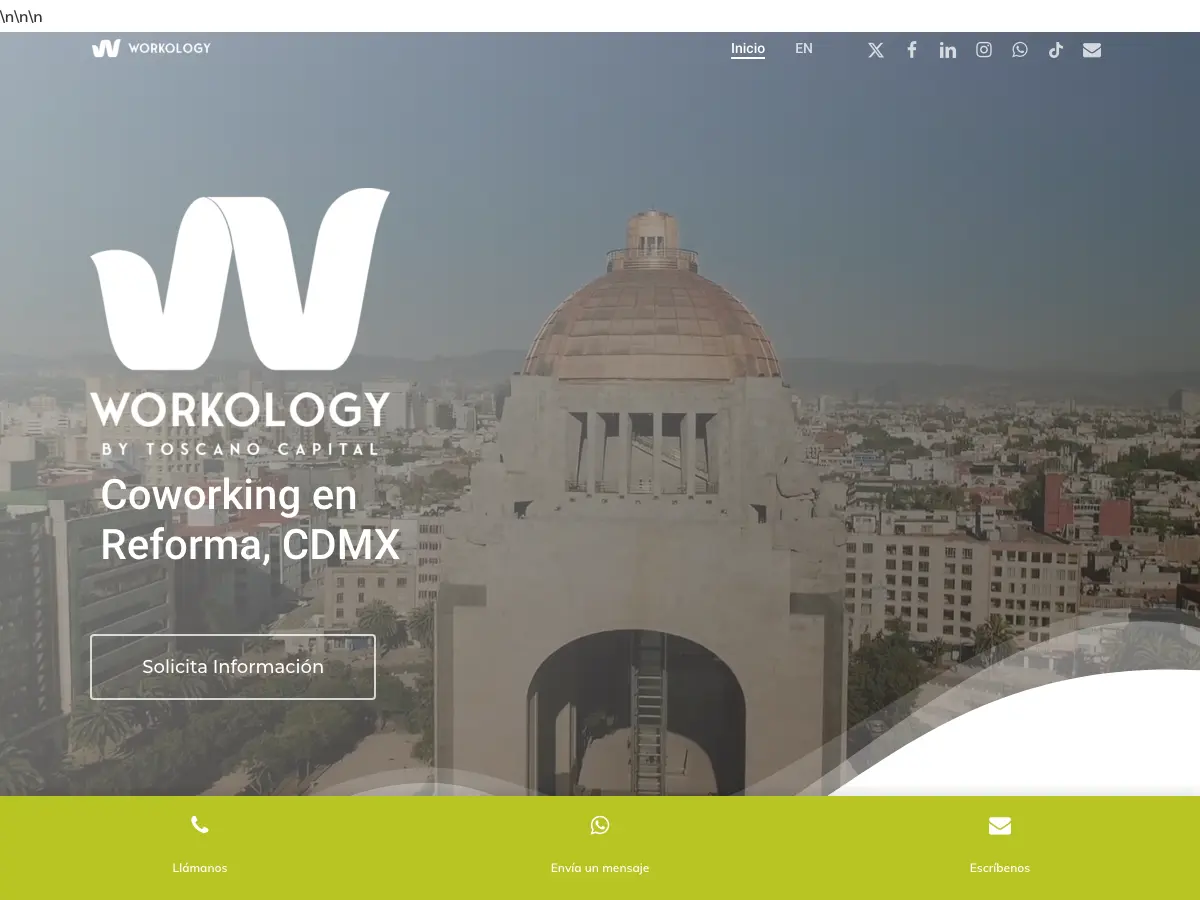 Workology | Espacios de coworking | Renta de oficinas privadas | Salas de juntas | Espacio eventos | Filmaciones | Podcasts's website