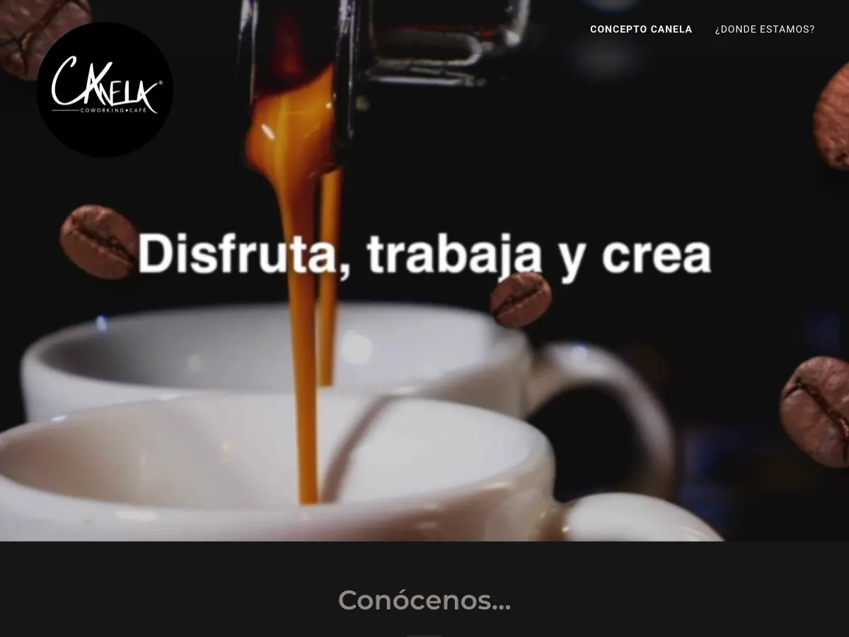 Canela CoWorking's website