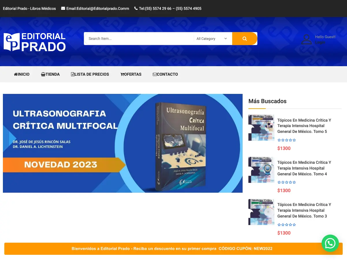 Editorial Prado, S.A. de C.V.'s website
