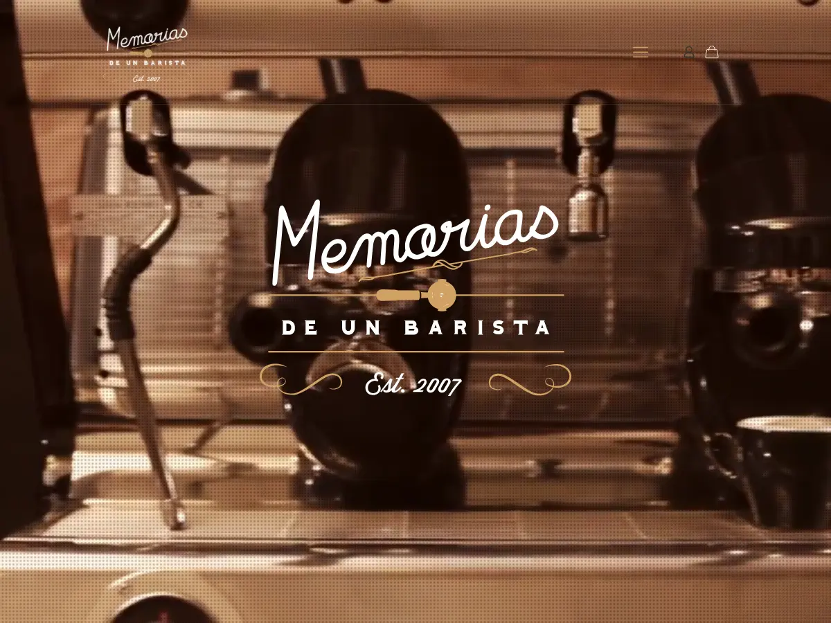 Café Memorias de un Barista's website
