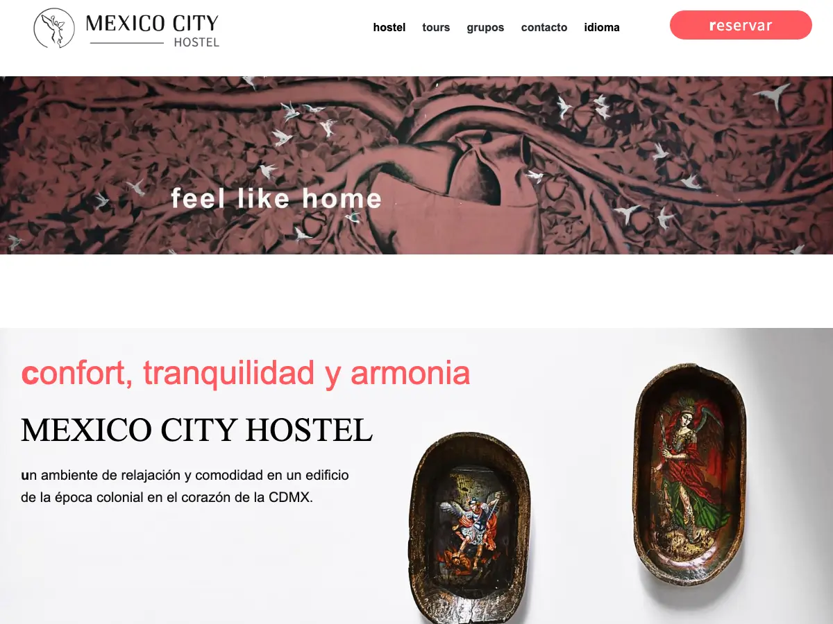 Mexico City Hostel's website