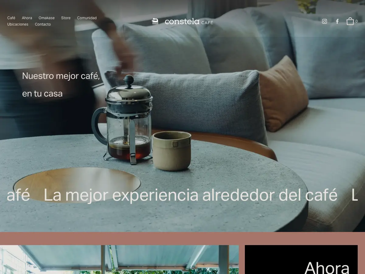 Constela Café's website