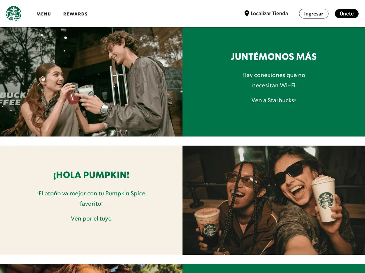 Starbucks's website
