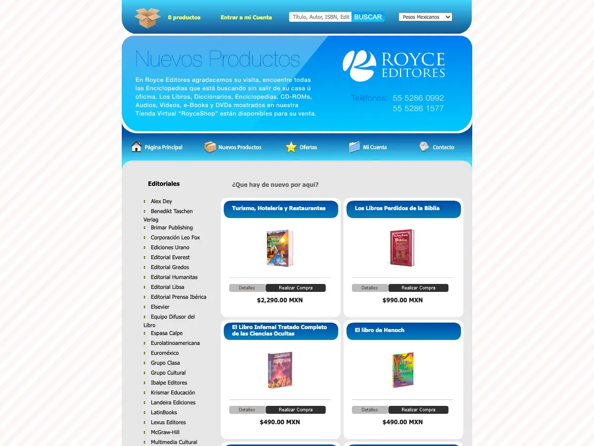 ROYCE EDITORES's website