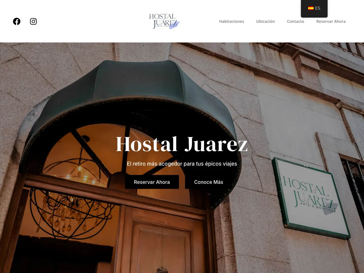 Hostal Juárez's website
