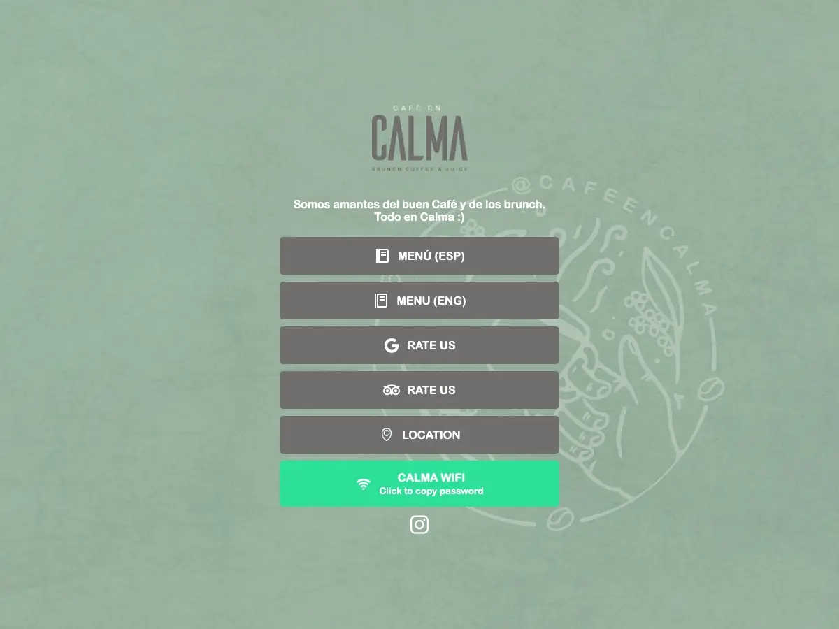 Café en Calma's website