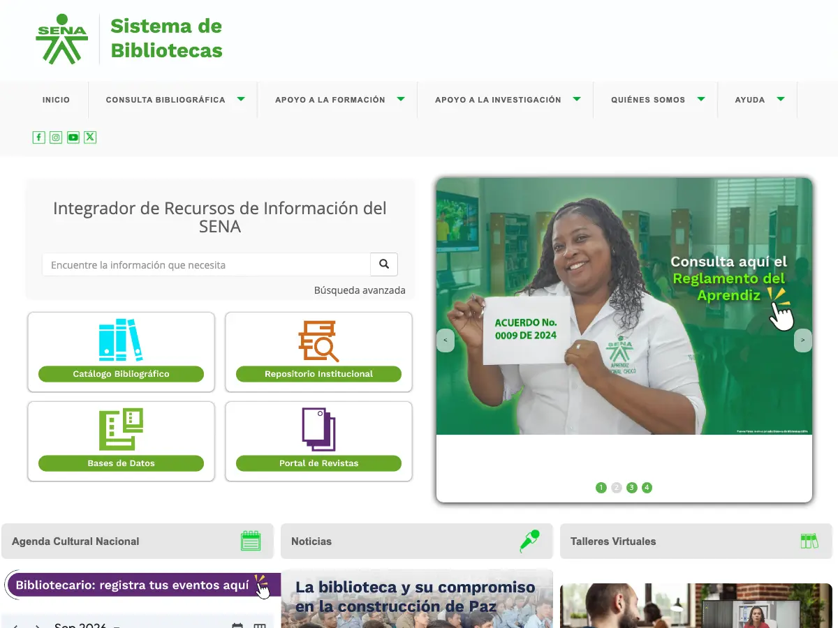 Biblioteca Complejo Norte's website