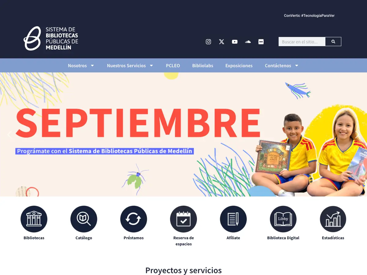 Parque Biblioteca Nuevo Occidente Lusitania's website