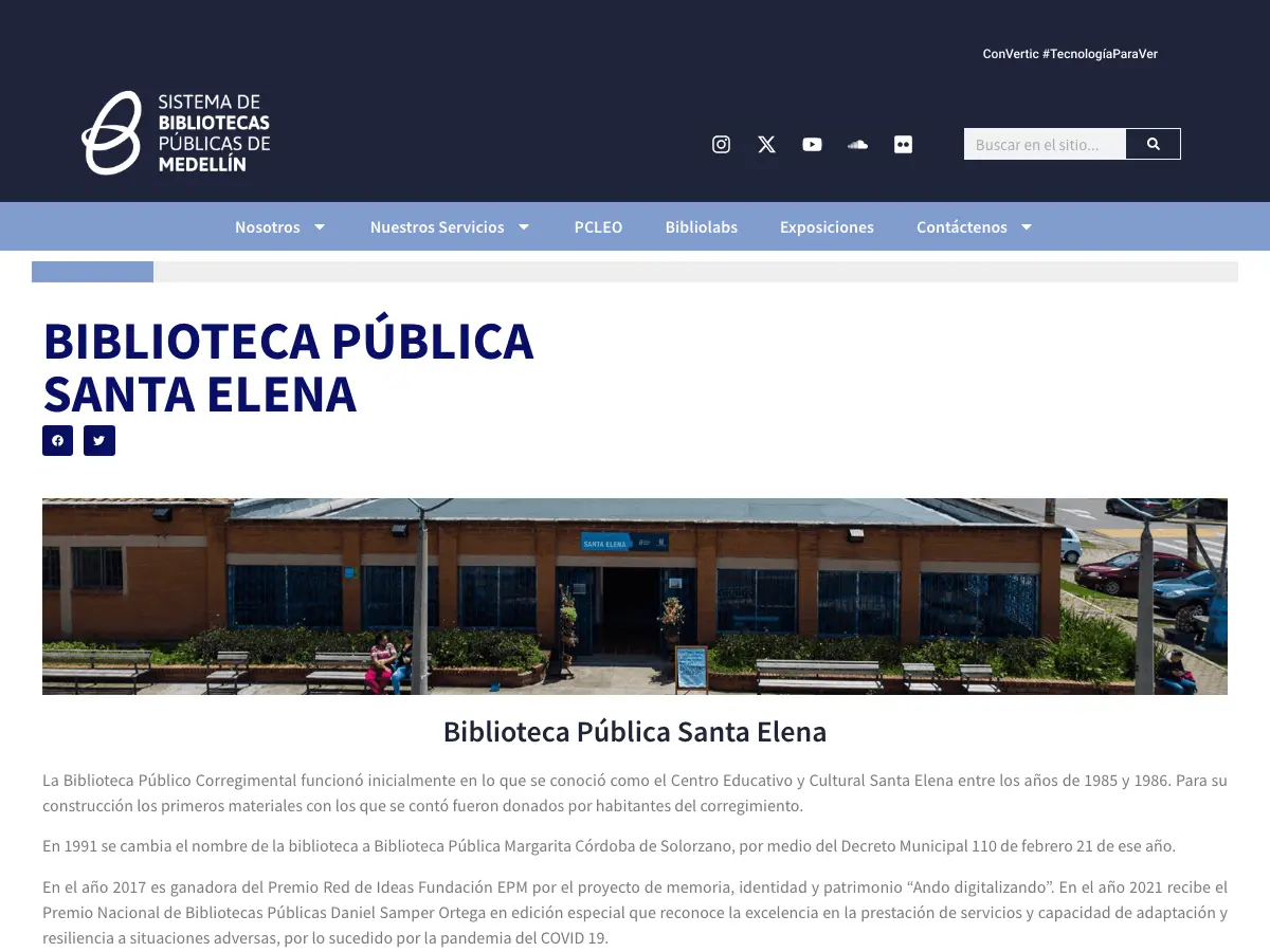 Biblioteca pública Santa elena's website