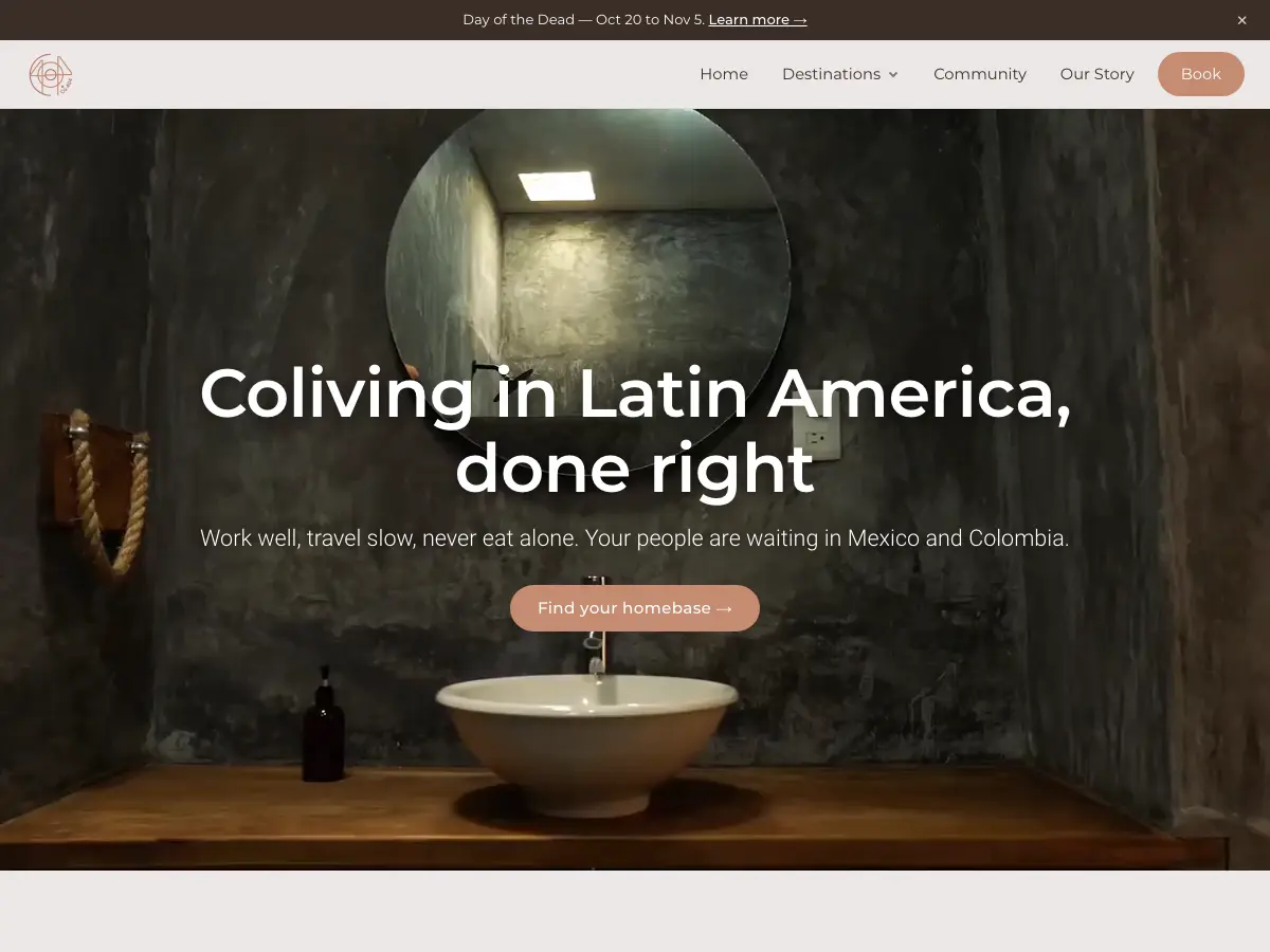 Co404 Medellin - Coliving-Coworking's website