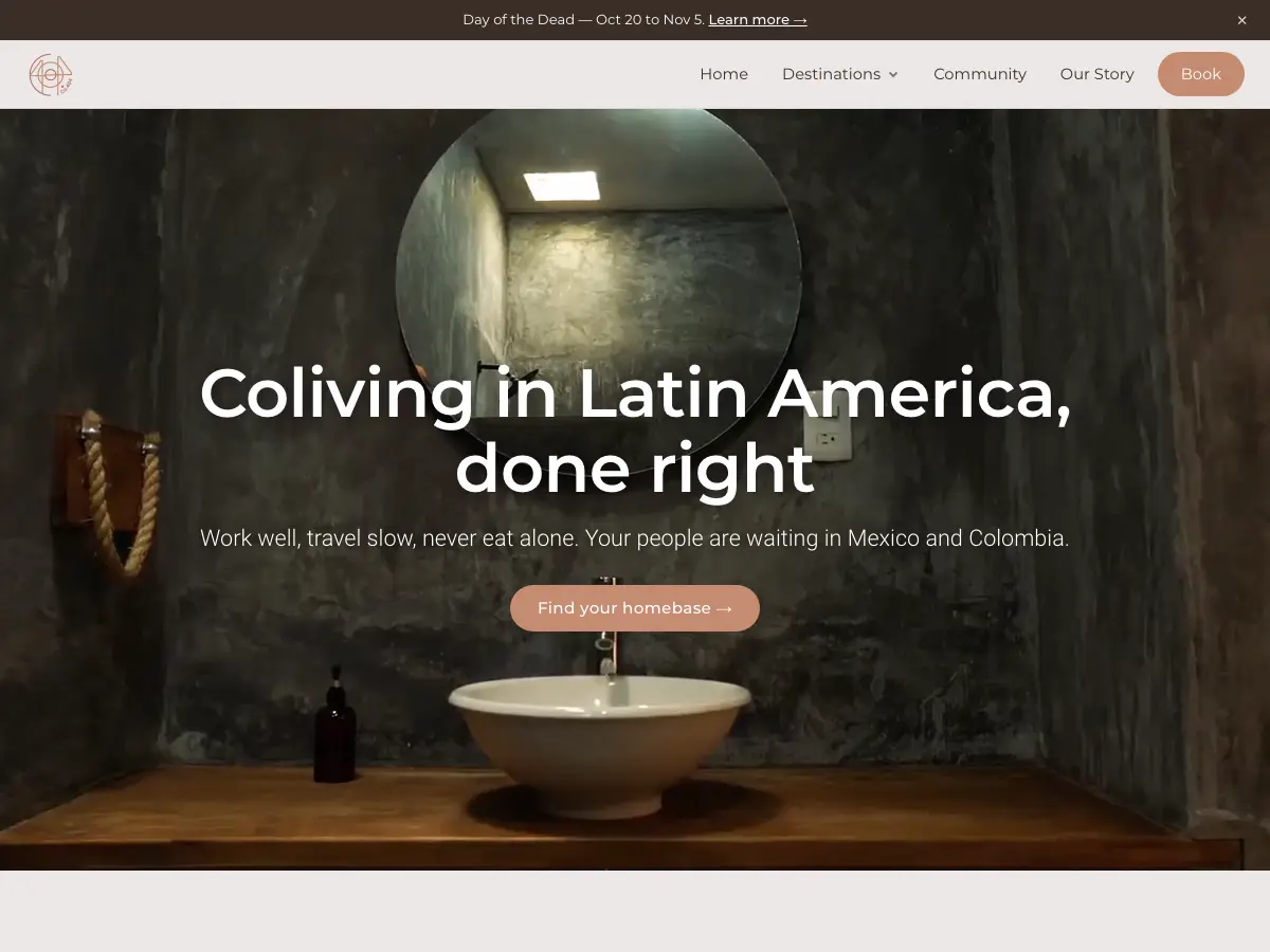 Co404 Medellin - Coliving-Coworking's website