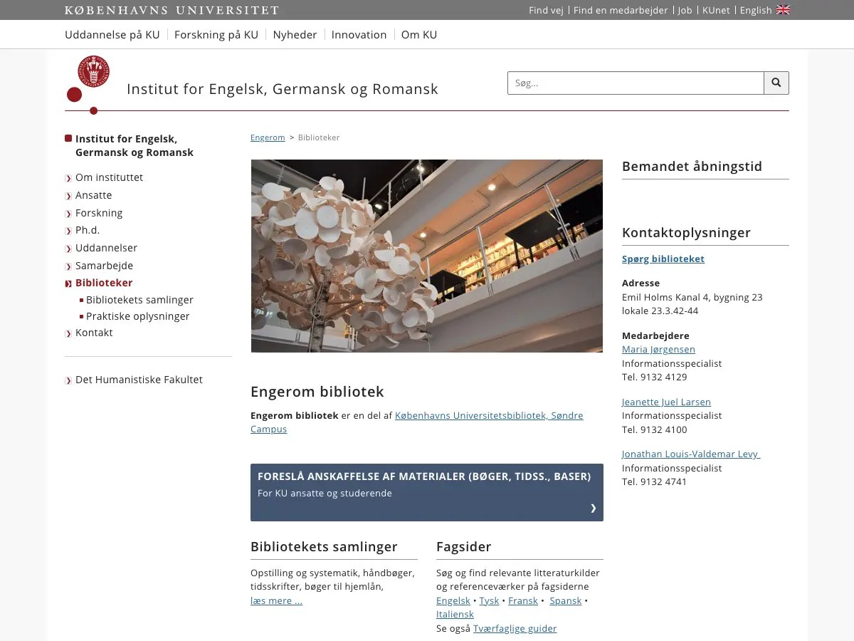 Biblioteket på Engerom's website
