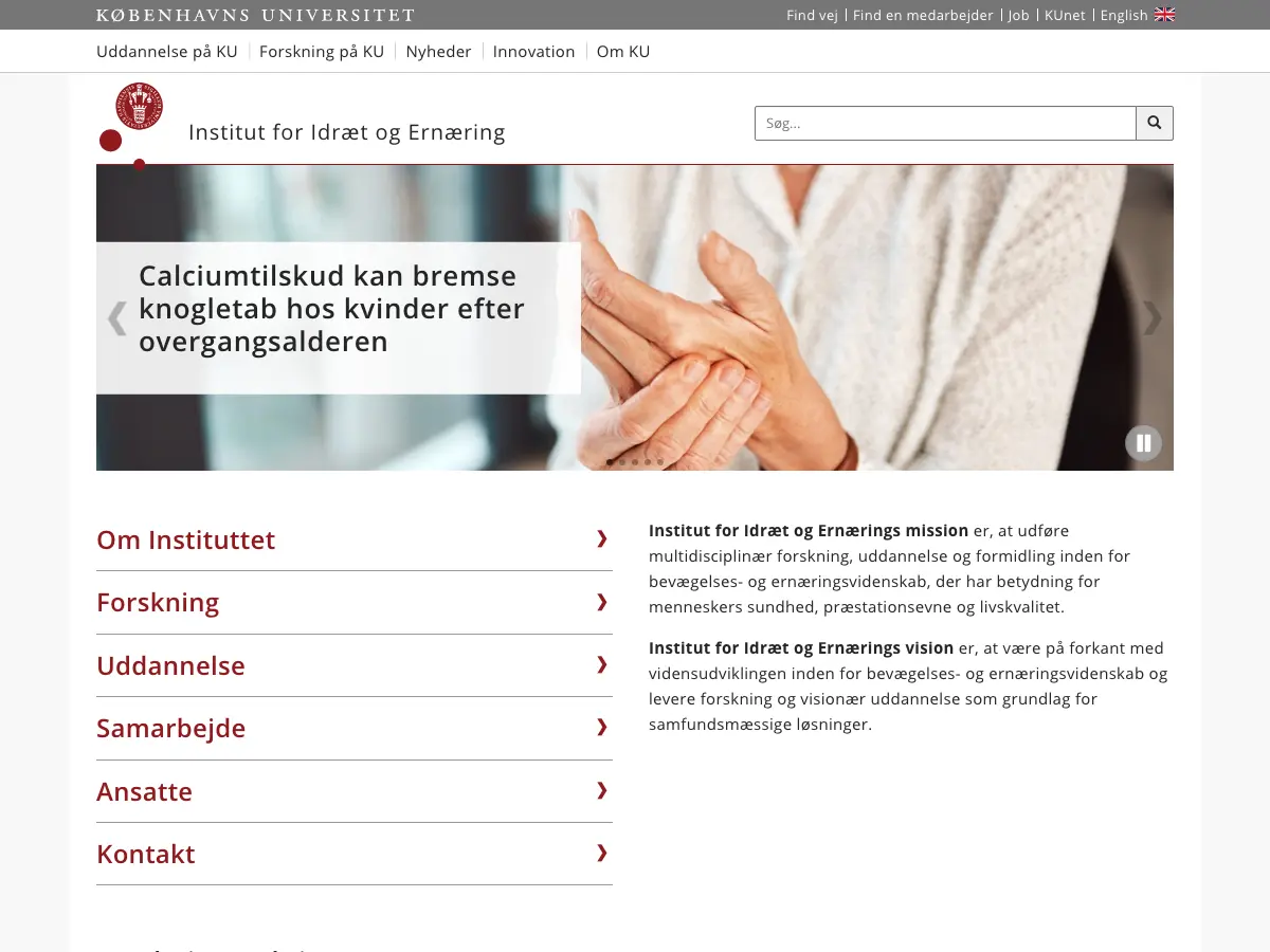 NEXS Biblioteket's website