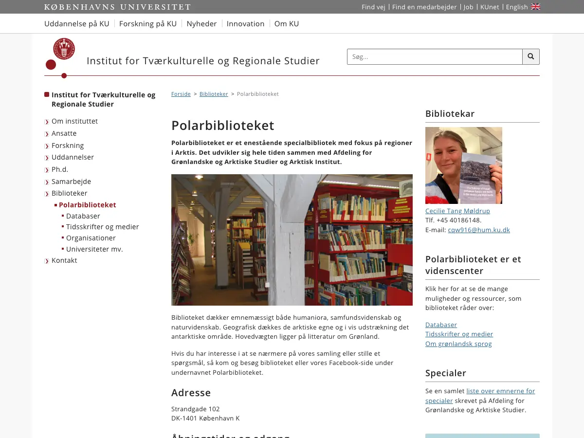 Polarbiblioteket's website