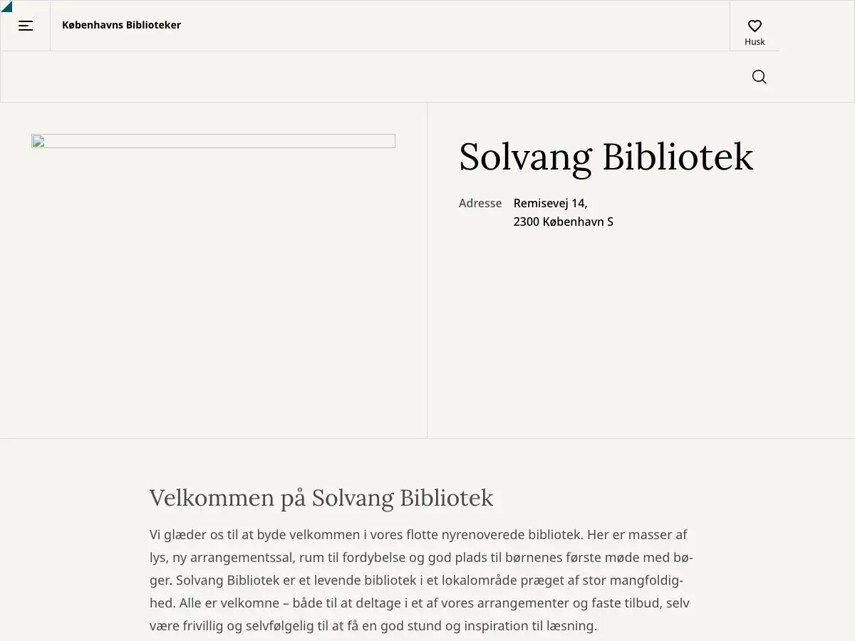 Solvang Bibliotek's website