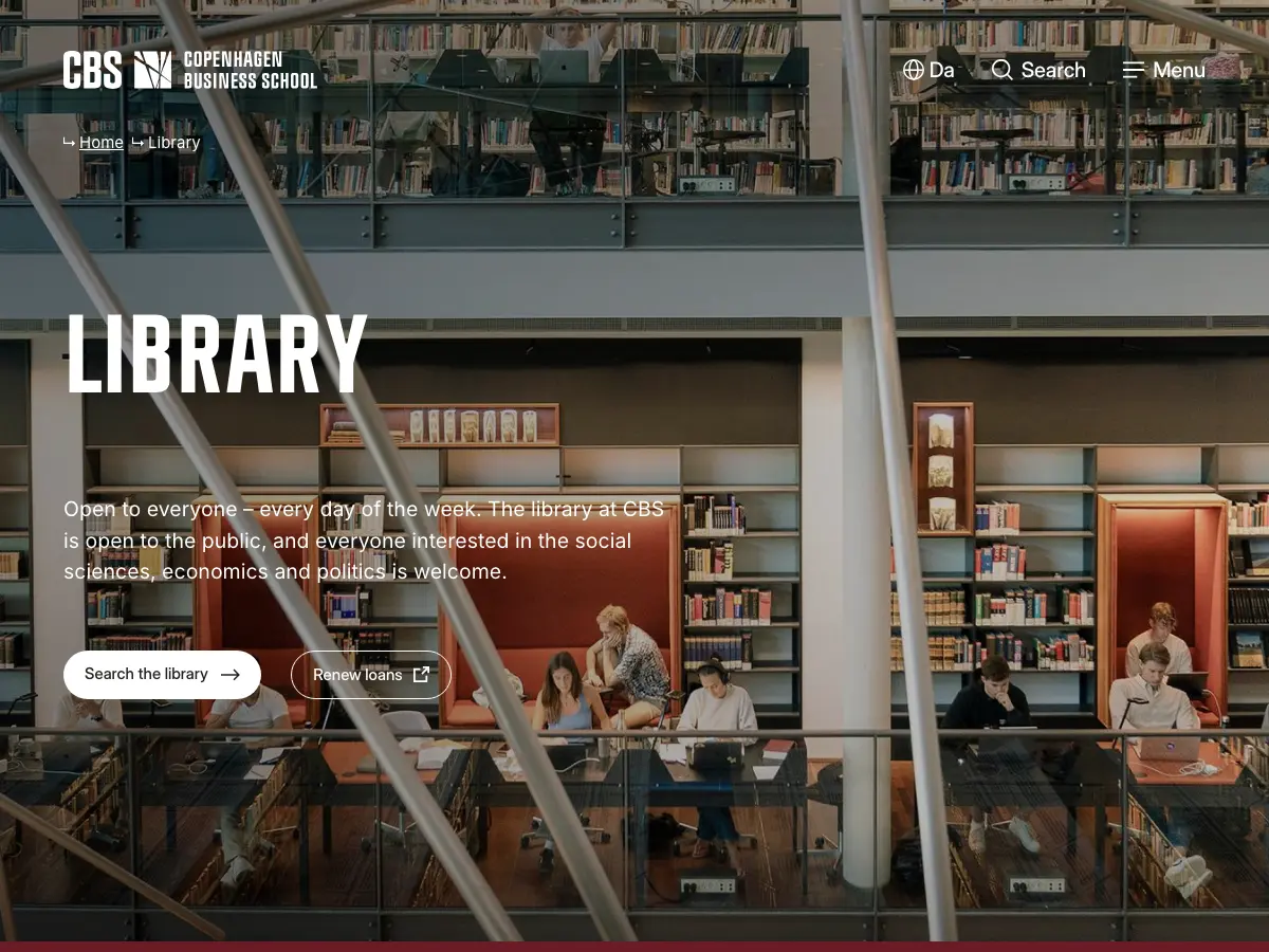 CBS Library's website