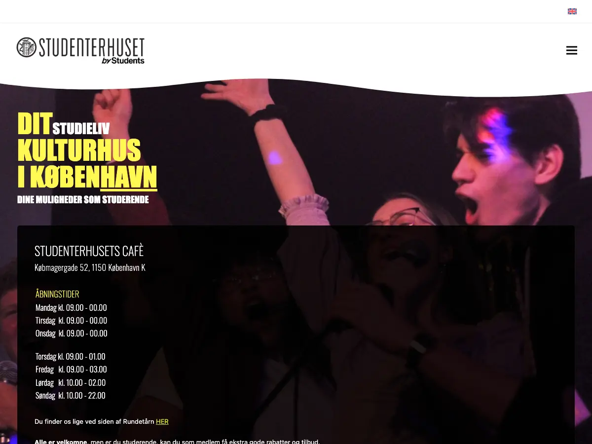 Studenterhuset's website