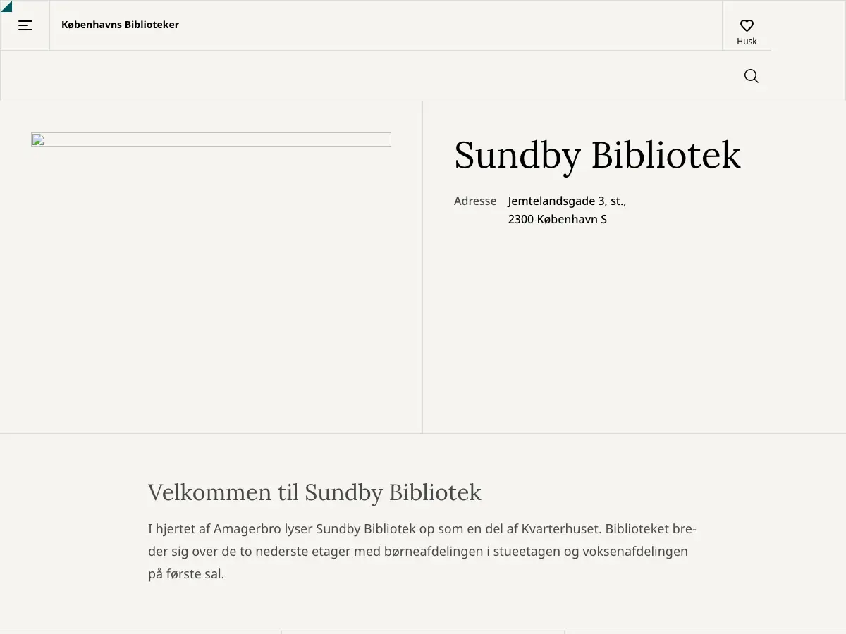 Sundby Bibliotek's website