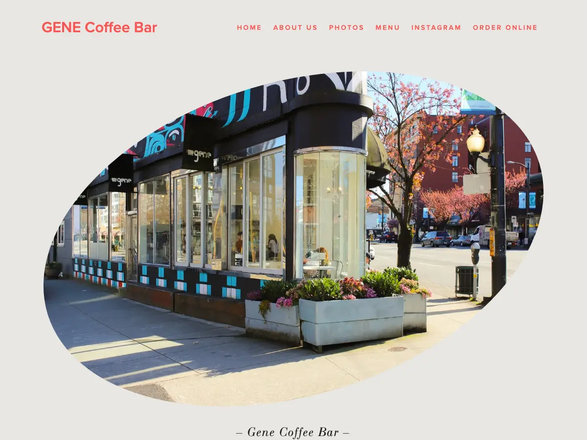 Gene Coffee Bar's website