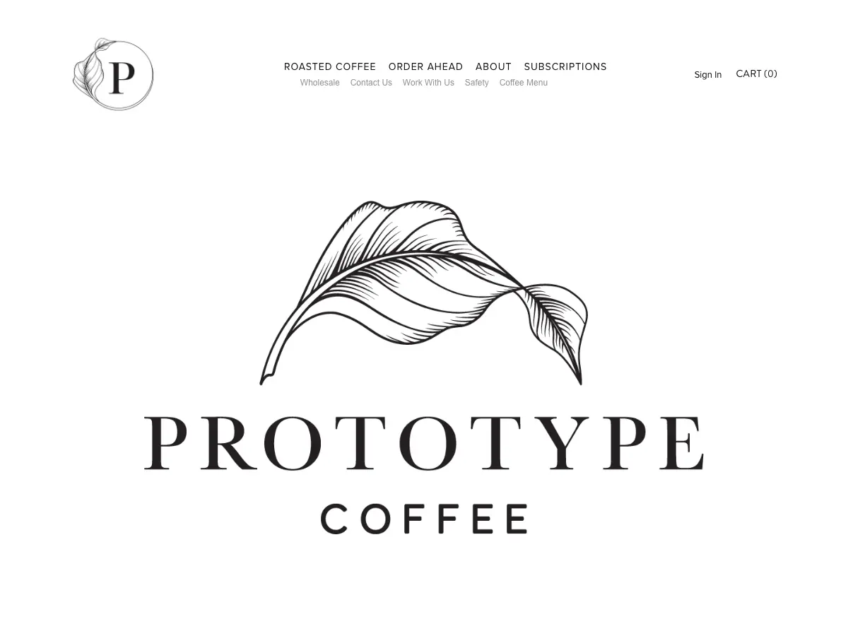 Prototype Coffee's website