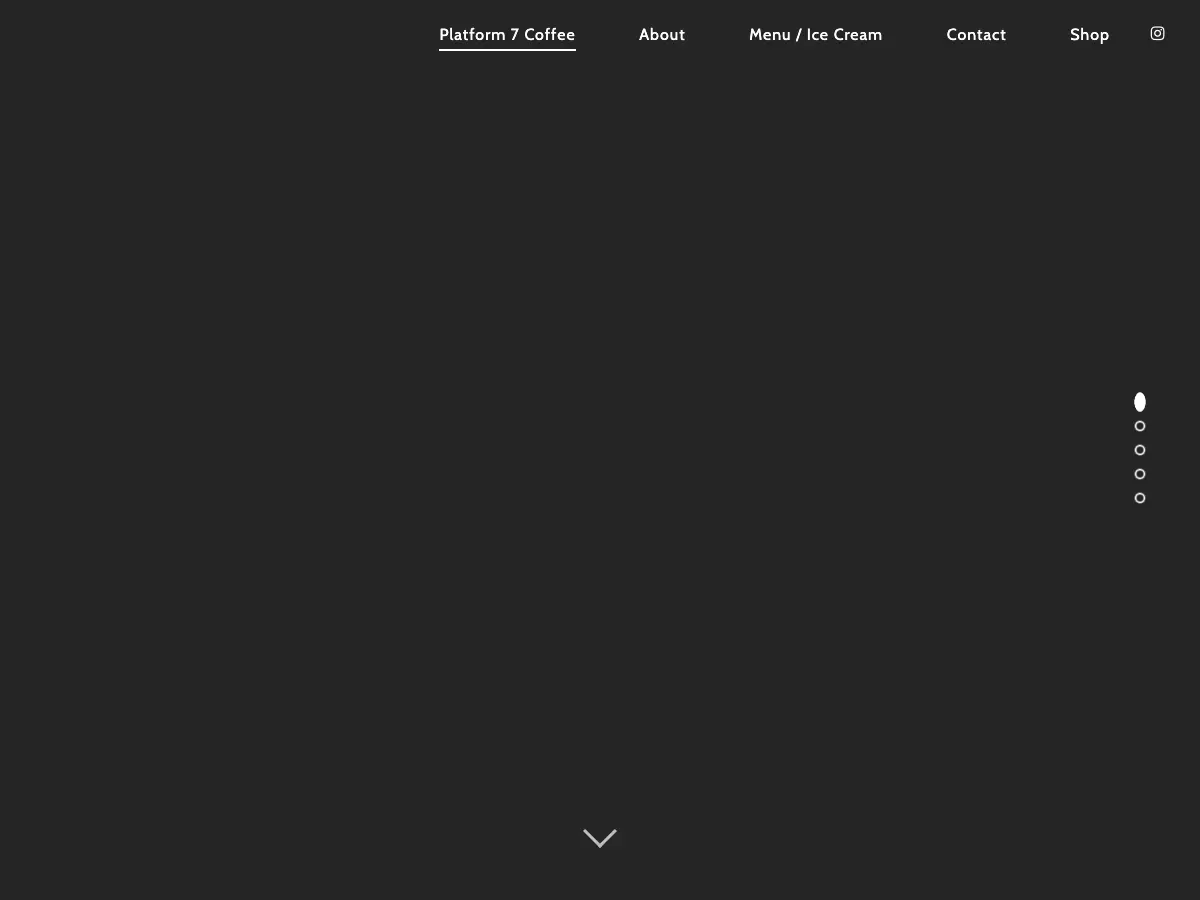 Platform 7 Coffee's website