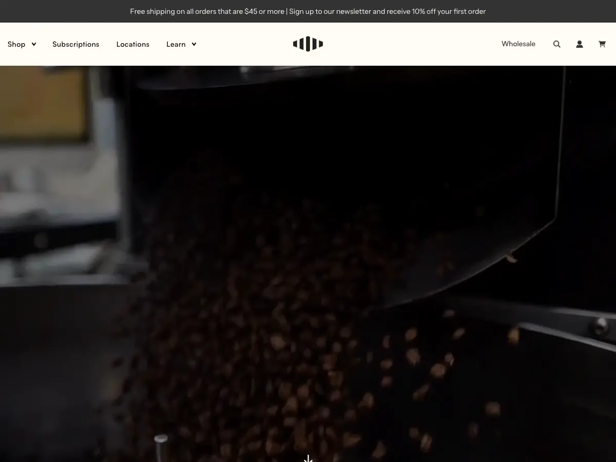Pallet Coffee Roasters's website