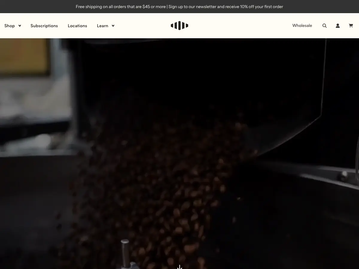 Pallet Coffee Roasters HQ, Cafe + Roastery's website