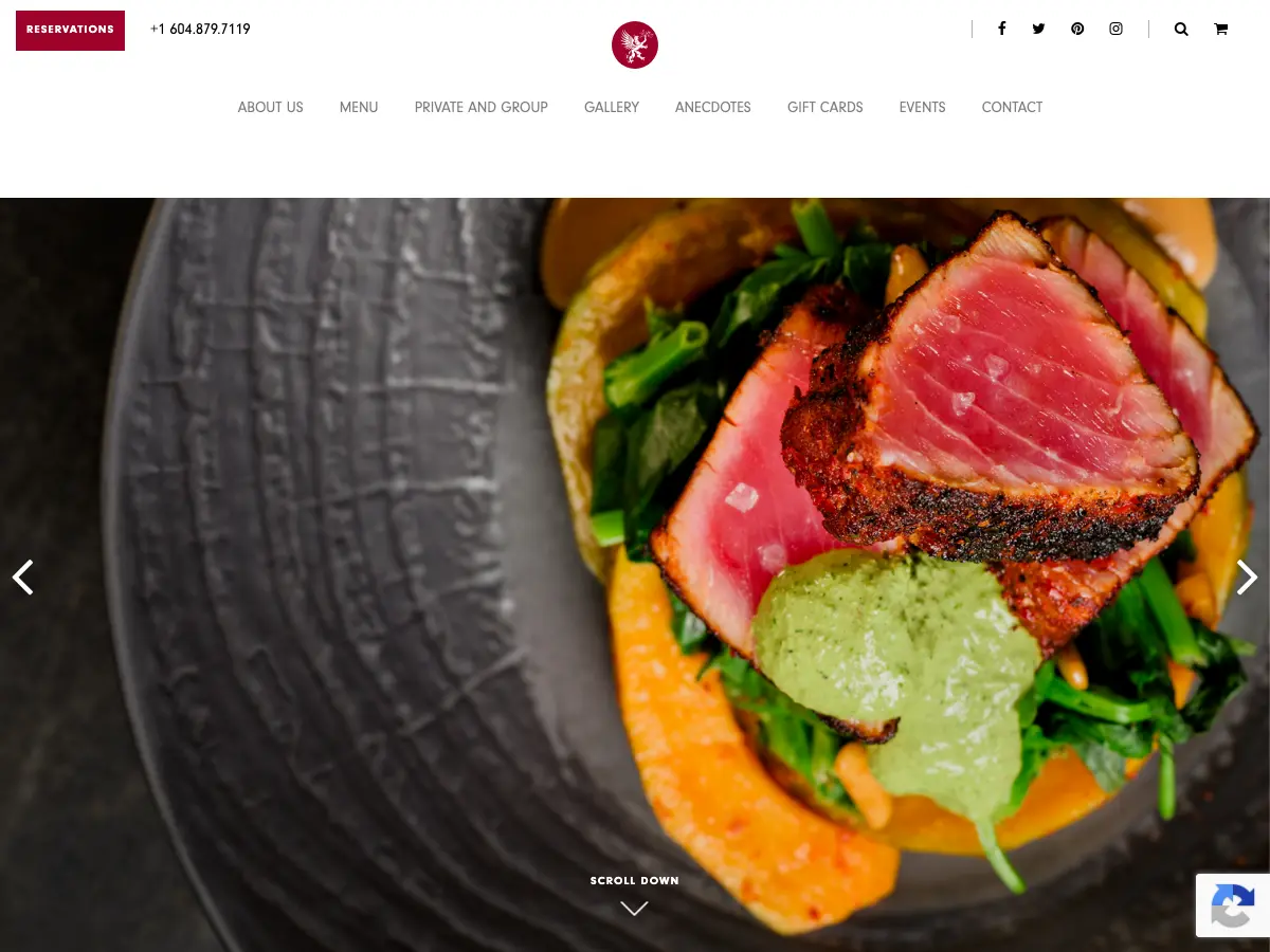 Chambar Restaurant's website