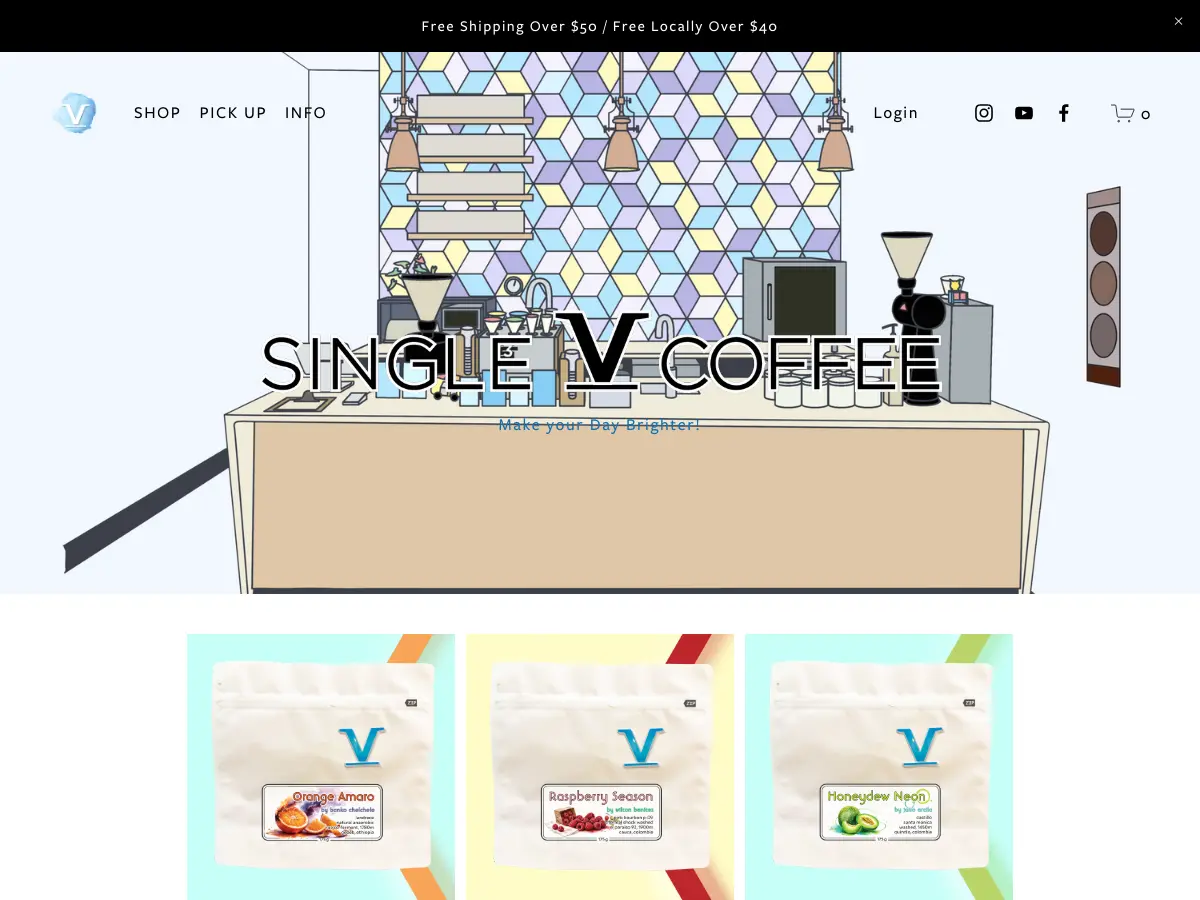 Single V Coffee's website