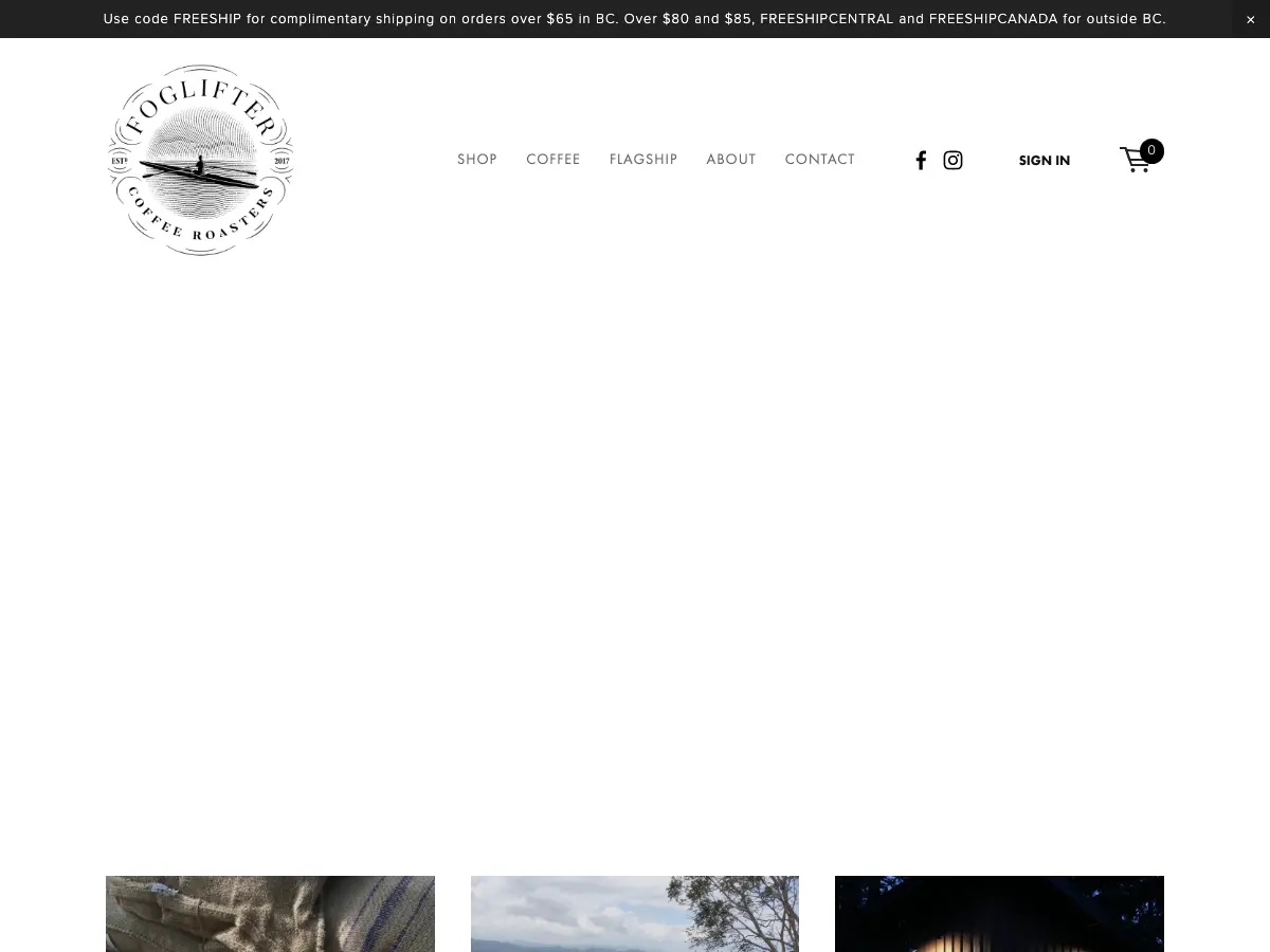 Foglifter Coffee Roasters's website