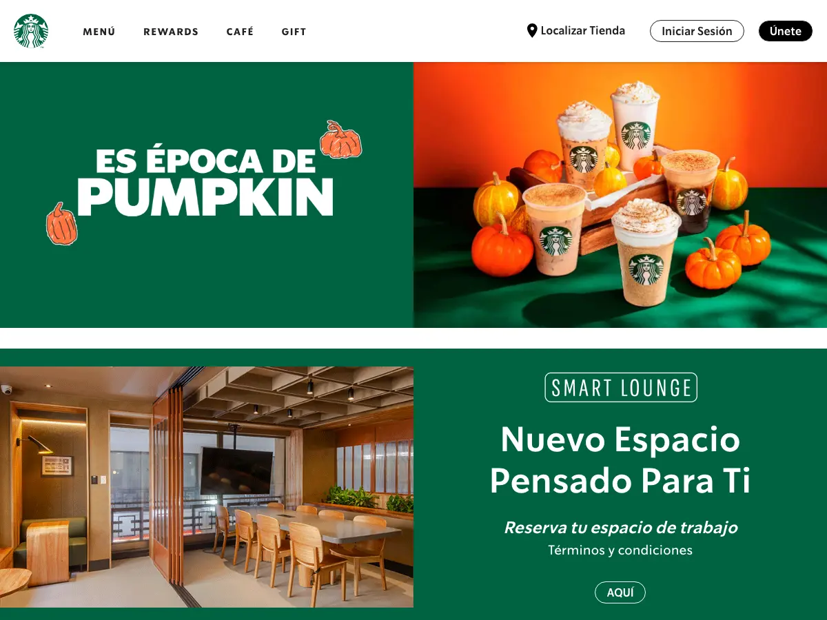 Starbucks Coffee's website