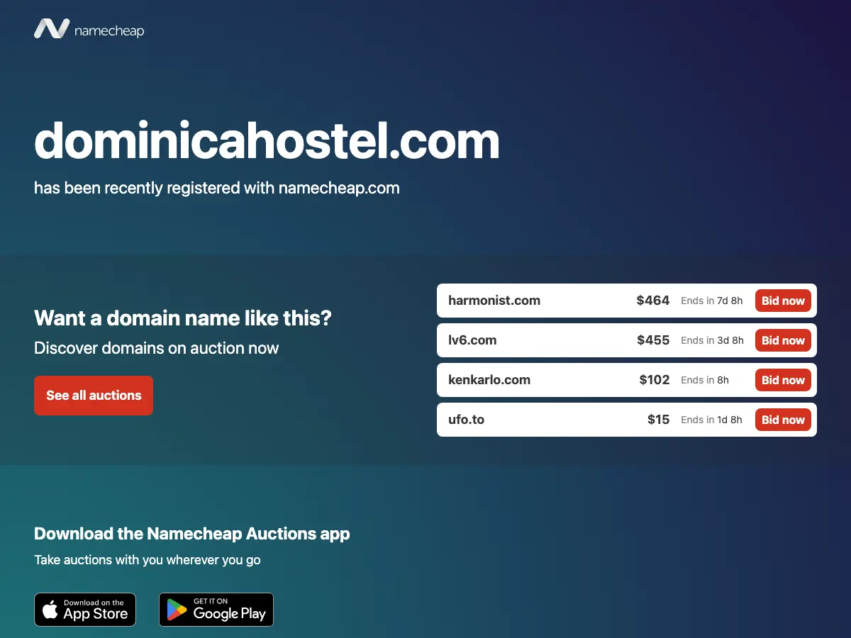 Dominica Hostel's website