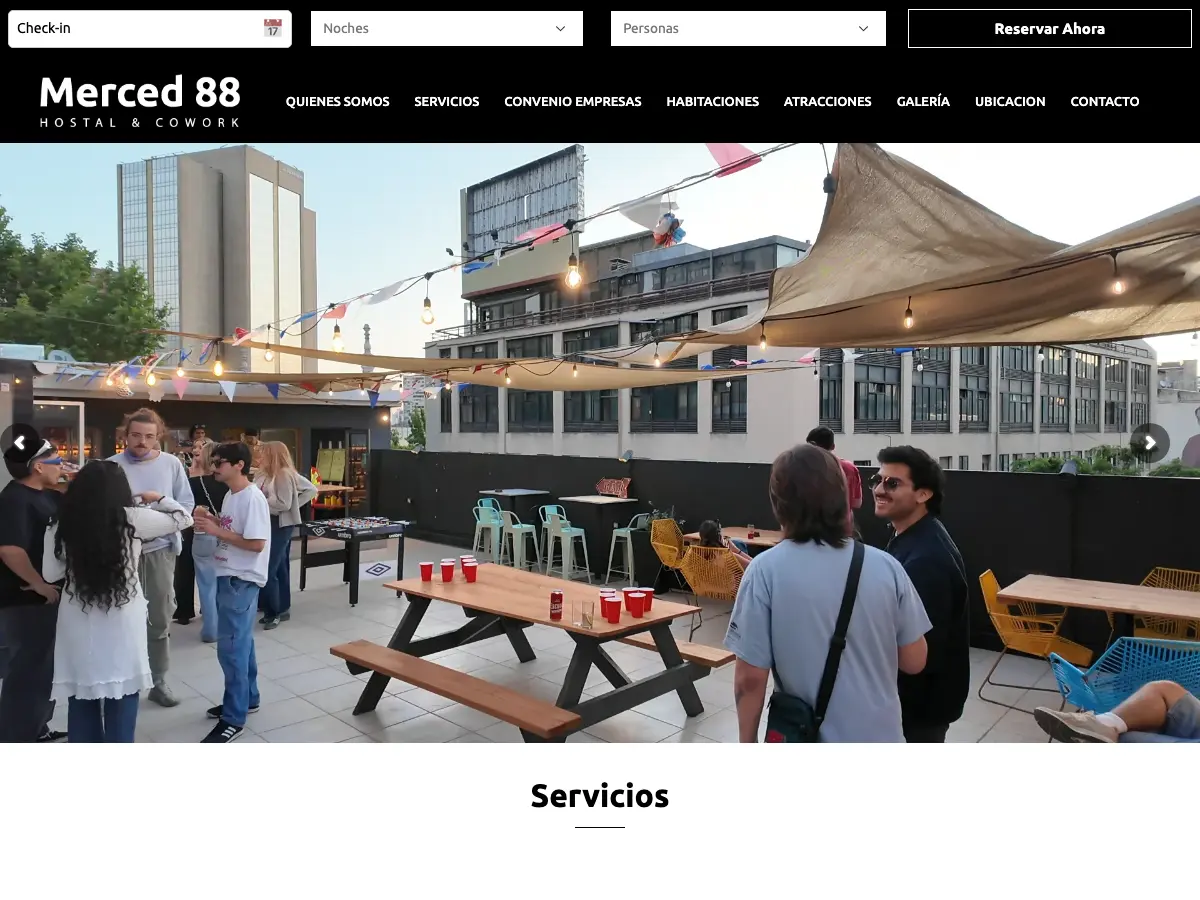 Hostal Merced 88 - Santiago de Chile's website