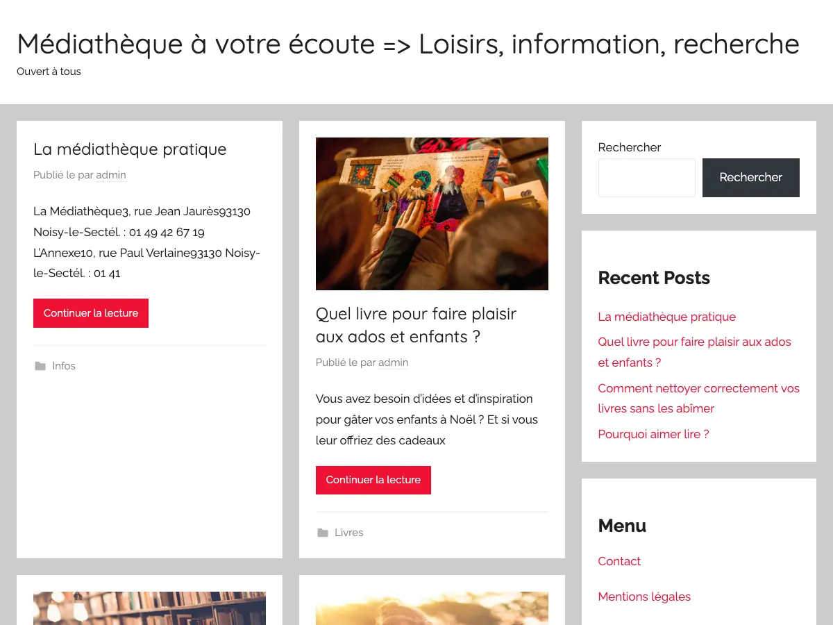 Médiathèque Roger Gouhier's website