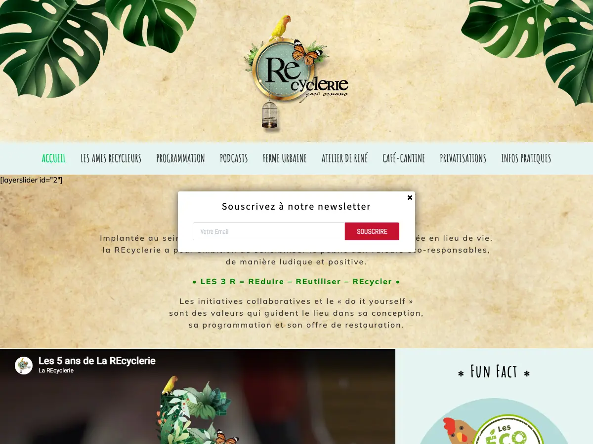 La Recyclerie's website