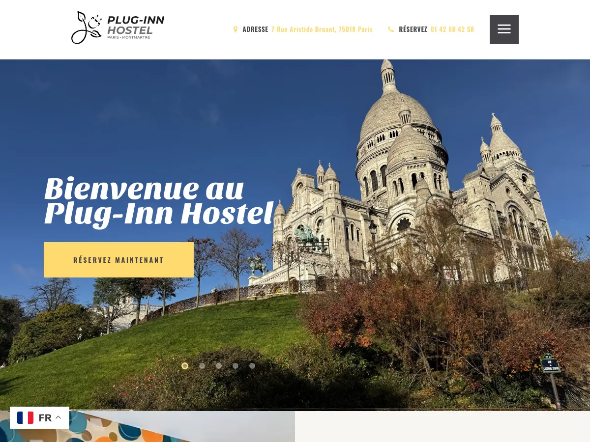 Plug-Inn Hostel's website