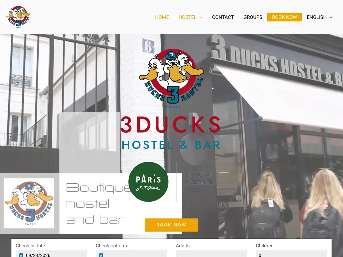 3 Ducks Boutique Hostel & Bar's website