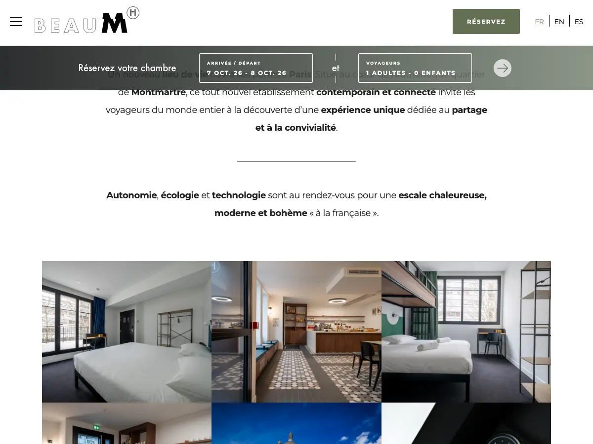 Beau M Hostel's website