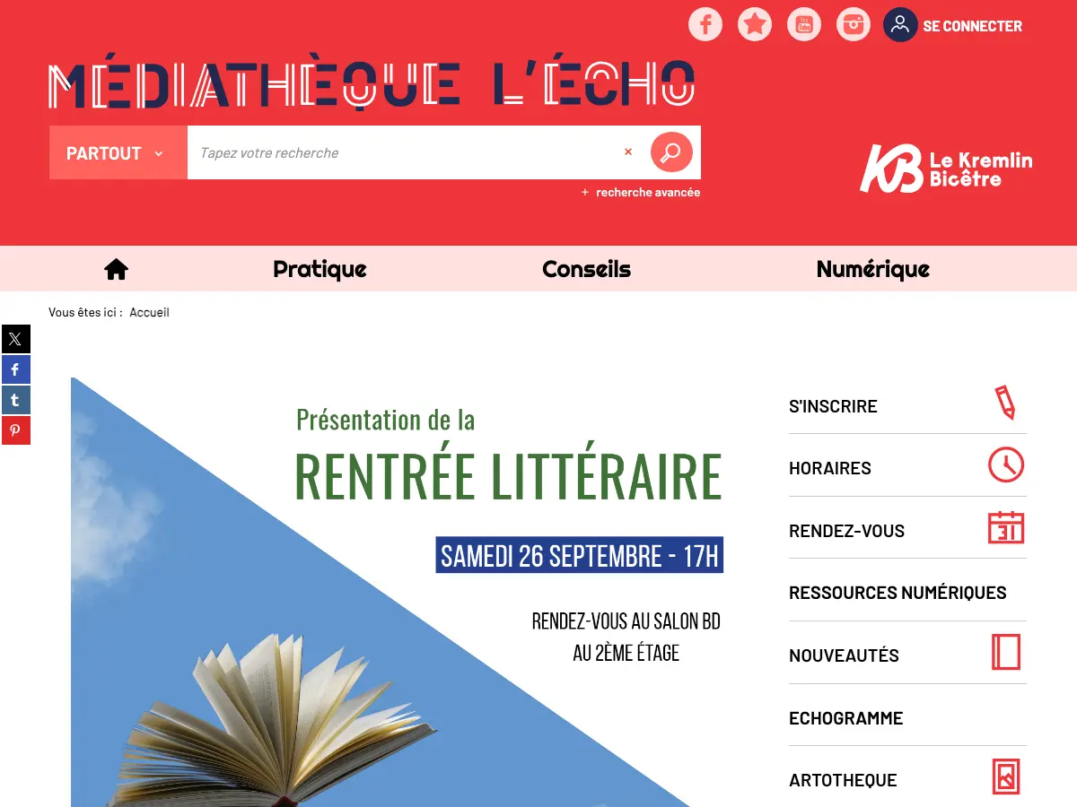 Médiathèque du Kremlin-Bicêtre's website
