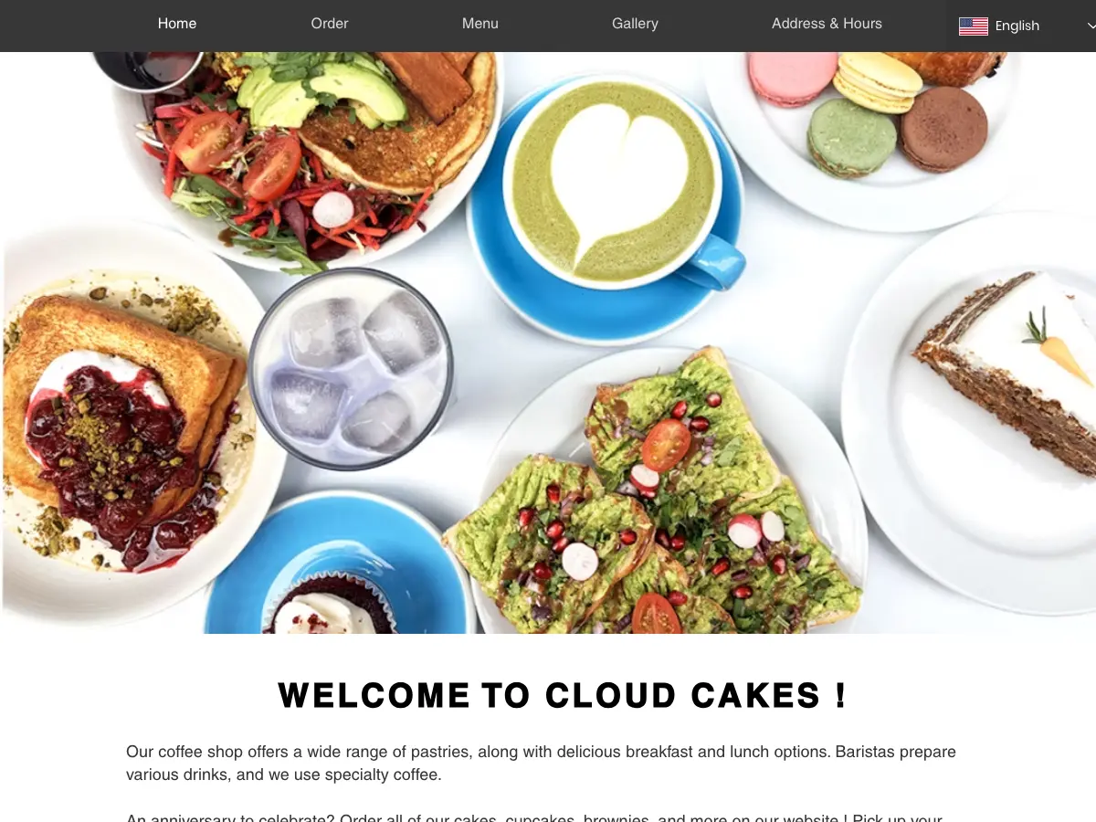 Cloud Cakes's website