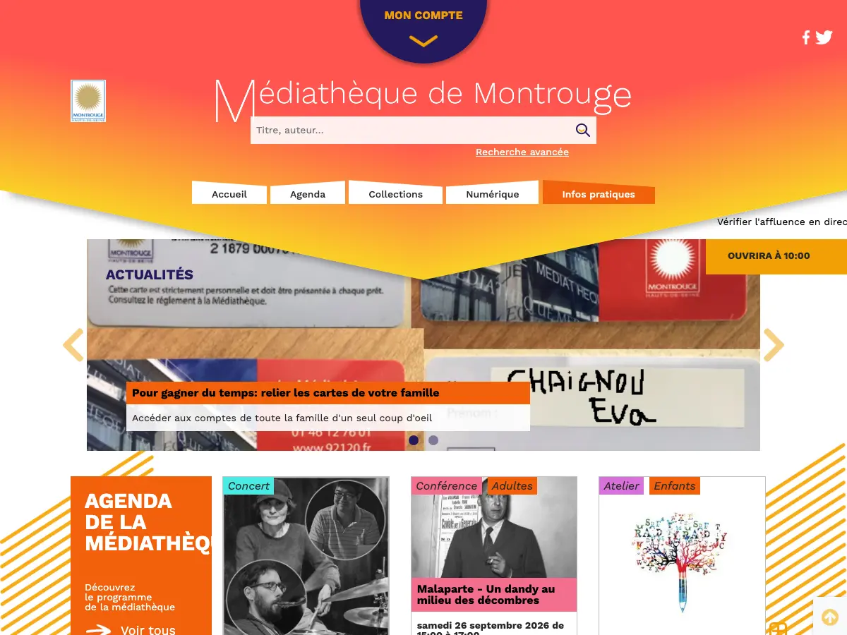 Médiathèque de Montrouge's website
